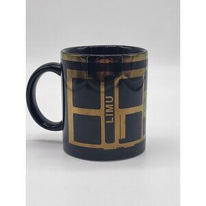 Honeywell Aerospace VTG Coffee Mug Cup Black Gold Trim LIMU